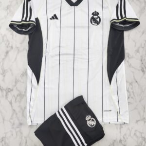 Real Madrid 2025/26 White Pinstripe Jersey - Set Edition