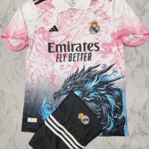 Real Madrid 2024/25 Pink Fire Dragon Jersey - Set Edition