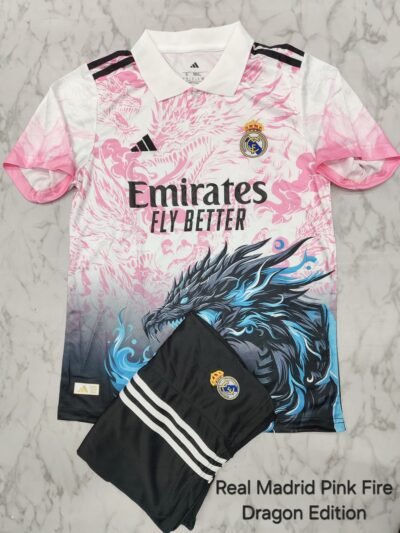 Real Madrid 2024/25 Pink Fire Dragon Jersey - Set Edition