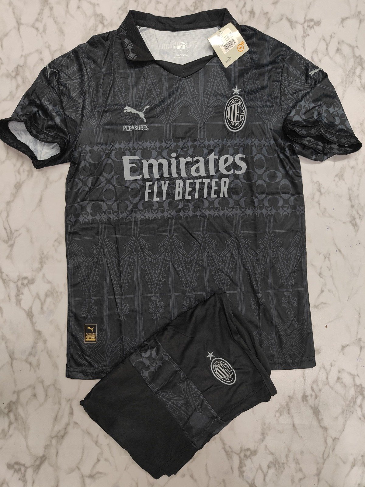AC Milan Pleasures Black Jersey - Set Edition