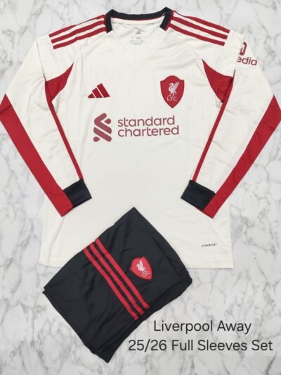 Liverpool 2025/26 Away Jersey - Set Edition (Full Sleeves)
