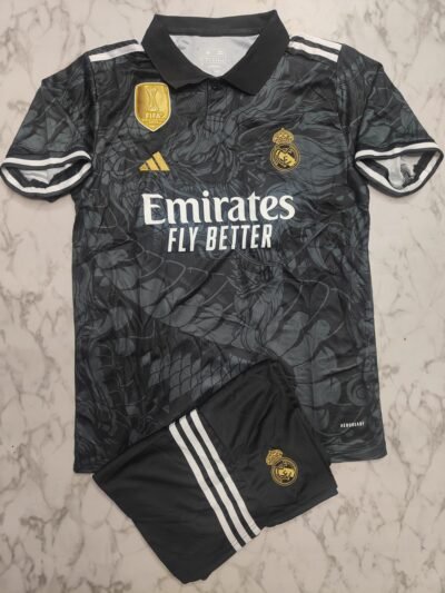 Real Madrid Black Dragon Jersey - Set Edition