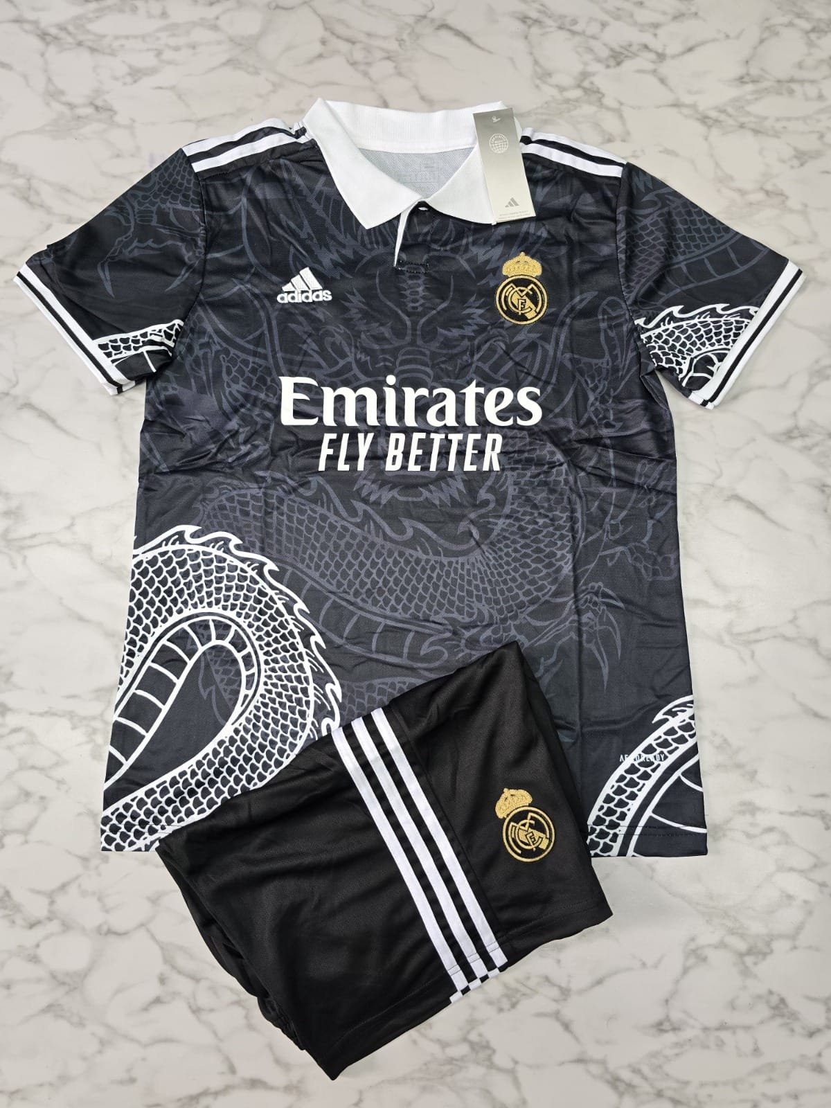 Real Madrid 2024/25 Black Dragon Jersey - Set Edition