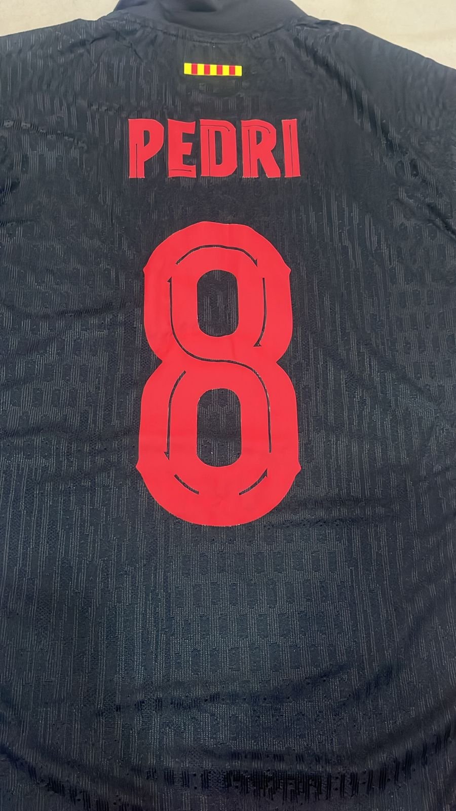 Barcelona 2024/25 Away Jersey - Premium Edition Size M (PEDRI 8)